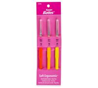 Susan Bates Crochet Hook Set, Extra Fine-Sizes 0.6mm, 0.7mm, 0.8mm
