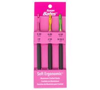 Susan Bates Crochet Hook Set SZ I9-K105, Sizes I9/5.5mm, J10/6mm, and K10.5/6.5mm