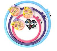 Susan Bates Hoop-La Plastic Embroidery Hoops: 3-pc. Bundle, Assorted Sizes Include 6-in, 8-in, 10-in