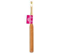 Susan Bates Silvalume Bamboo Handle Aluminum Crochet Hook-Size J10/6mm