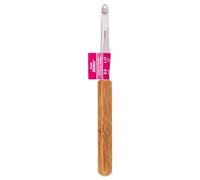 Susan Bates Silvalume Bamboo Handle Aluminum Crochet Hook-Size L11/8mm