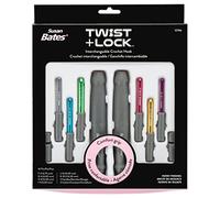 Susan Bates Twist + Lock Deluxe Intchg Crochet Hook Set-Sizes F5/3.75mm to K10.5/6.5mm