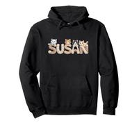 Susan Cat Trees - Personalized Cute Name Word Art Pullover Hoodie