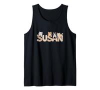 Susan Cat Trees - Personalized Cute Name Word Art Tank Top