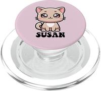 Susan Cute Kitty Cat Design for Girls Name Susan PopSockets PopGrip for MagSafe