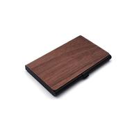 SUSANMAISON Metal Black Walnut Card Business Card Holder Holder LOGO Lettering PR Welfare Conference Business Advertising Promotion Gift Set (Black Back)
