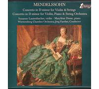 Susanne Lautenbacher / Marylene Dosse / Wurttemberg Chamber Orchestra / Jorg Faerber - Felix Mendelssohn-Bartholdy - Susanne Lautenbacher , Marylene Dosse , Wrttembergisches Kammerorchester , Jrg Faerber - Concerto In D Minor For Violin & Strings / Concerto In D Minor For Violin, Piano & String Orchestra - Turnabout - TV 34662S
