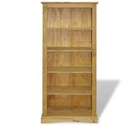 Susany 5-Tier Bookcase Mexican Pine Corona Range, Tall Bookshelf with 5 Shelves for Living Room or Office, 81x29x170 cm