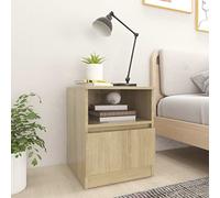 Susany Bed Cabinets Bedside Cabinets Bedside Tables Nightstand Side Table End Table Storage Unit, for Bedroom/Living Room/Hallway, Sonoma Oak 40x40x50 cm Chipboard