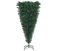 Susany Christmas Tree Upside-down Artificial Xmas Tree Unique Christamas Tree with Lifelike Needles Holiday Decorations Green 150 cm