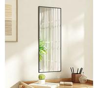 Susany Full Length Mirror - Wall Mirror for Living Room or Bedroom - Black, 30x80 cm - Glass and Aluminium Frame