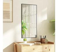 Susany Full Length Wall Mirror for Living Room or Bedroom - Black 40x80 cm Glass and Aluminium Door Mirror