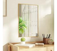 Susany Full Length Wall Mirror for Living Room or Bedroom - Gold 40x60 cm Glass and Aluminium Door Mirror