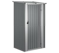 Susany Garden Shed Steel Outdoor Garden Storage Shed With Roof, Lockable Gardening Tool Storage, Grey 118.5x97x209.5 cm Galvanised Steel