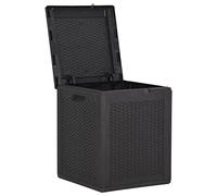 Susany Garden Storage Box Weather-resistant & UV-resistant Storage Chest Outdoor Patio Terrace Backyard Lawn Storage Box Balcony Box Storage Chest Case Pillow Cushion Tool Box Organiser 90L Black PP
