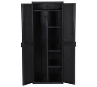 Susany Garden Storage Cabinet Outdoor Storage Unit with 4 Shelves Black 65x45x172 cm
