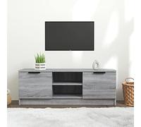 Susany Gecheer Elegant Grey Sonoma TV Cabinet: Engineered Wood, 102x35x36.5 cm, 2 Closed & 2 Open Compartments Model817133