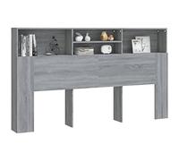 Susany Gecheer Grey Sonoma Engineered Wood Headboard Cabinet with Storage - Bedroom Furniture Model817256