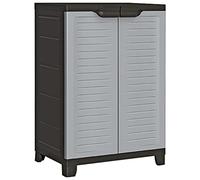 Susany Plastic Cabinet, Home Organiser & Storage Lockers - Outdoor Cupboards & Cabinets for Home, Office, Garage & Storage Room - 2 Doors & 3 Shelves - 65x45x97 cm