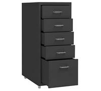 Susany Rolling File Cabinet Mobile File Cabinet with Drawers Chest of Drawers Home Office Storage Filing Cabinet White Metal, 28x41x69 cm