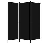 Susany Room Divider, Folding Protective Screen, Room Partition Privacy Separator 3-Panel Room Divider Wall Furniture for Bedroom, Living Room and Office Cream White 150x180 cm, Black