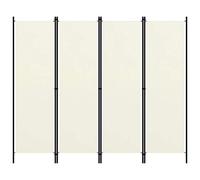 Susany Room Divider, Folding Protective Screen, Room Partition Privacy Separator 4-Panel Room Divider Wall Furniture for Bedroom, Living Room and Office Cream White 200x180 cm