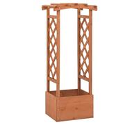 Susany Trellis Planter with Arch Wooden Trellis Planter Garden Planter weather-resistant Plant Holder mit a box Pot Outdoor Patio Planter Flowerpot with Lattice Climbing Flower 49x39x117 cm Firwood
