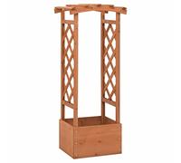 Susany Trellis Planter with Arch Wooden Trellis Planter Garden Planter weather-resistant Plant Holder mit a box Pot Outdoor Patio Planter Flowerpot with Lattice Climbing Flower 49x39x117 cm Firwood