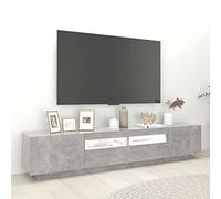 Susany TV Cabinet Sideboard Lowboard TV Table Storage TV Unit Cabinet with LED Lights for Living Room, Entertainment Center Concrete Grey 200x35x40 cm