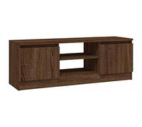 Susany TV Cabinet, TV Stands Multimedia Centres Cabinet, Modern TV Console Unit with LED Lights, Sideboard, for Living Room, Entertainment Room, with Door Brown Oak 102x30x36 cm