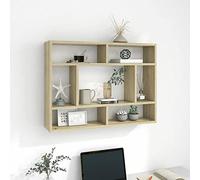 Susany Wall Shelf Floating Shelves Floating Shelf Wall Mounted Wall Shelf Unit for Bathroom Bedroom Living Room Kitchen Office Sonoma Oak 75x16x55 cm Chipboard