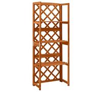 Susany Wooden Trellis with Shelves - Weather-Resistant Plant Holder, Pot Lattice, Raised Bed Planting Support, Outdoor Patio Planter, Freestanding - 55x30x140 cm, Solid Fir Wood