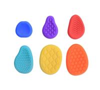 Suseiuua Pack of 6 Textured Sensory Stone Toy for Kids Hand Release and Autisms Tools for Home School Stress Reduction Sensory Texture Stone