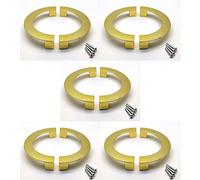 Susenya Half Moon Pulls,10-Pack, 96mm Cabinet Handles 3.78" Hole Centers Finger Edge Pull Handles Zinc Alloy with Screws Gold Semi Circle Cabinet Pulls