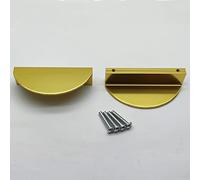 Susenya Modern Gold Semicircle Cabinet Pulls, 1-Pack, 3.15" Diameter, 2.52" C to C, Easy to Install