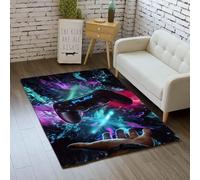 Suserritbcho Game Controller Area Rug, Gamer Non-Slip Doormat, Gaming Rug, Gamer Rug, Game Console Decoration, Washable Gaming Rug for Boys, Bedroom, Living Room Decor, 100 x 150 cm A