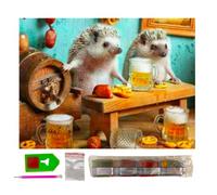 SusggO Diamond Painting, Diamond Painting Set 40 cm x 30 cm Diamond Painting Complete Kit Accessories Diy 5D Cross Stitch Embroidery Crafts Decoration Home Wall (2 Pieces)