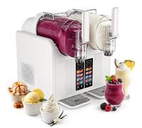 Sushangmao Dual-Tank Slushie Machine for Home, Slushy Machine 4L 135oz, No Ice Needed Chilled Drink Maker with 7 Presets, Self-Cleaning, for Frappés Milkshakes and Soft Serve Style Treats White