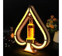 Sushangmao Led Lighted Liquor Bottle Display Shelf,Ace Of Spades Champagne Vip Bottle Presenter,7+1 Dynamic Light Show,Champagne Bottle Display Stands,For Bar/Private Bottle Presenterparty Led
