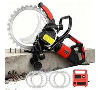 Sushangmao Upgraded 9500w Concrete Saw/Electric Groove Cutting Machine - Features A Brushless Pure Copper Motor, 16-Inch Diamond Blade For 90° No Dead Angle Cutting,Kit Includes 4 Blades