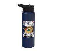 Sushi and Ramen are My Only Weakness Food Ramen Noodle Stainless Steel Insulated Water Bottle