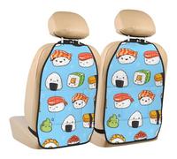 Sushi And Sashimi,2 Pack Car Seat Kick Mats Back Seat Protector Durable Back Seat Organiser