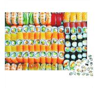 Sushi Assortment Display 1000 Pieces Jigsaw Puzzle for Couples For Decompression Wall Decor Stay at Home Activity Sturdy Paper 70x50cm/1000pcs