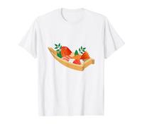 Sushi Boat Japanese Food Value Graphic T-Shirt, Men, White, M