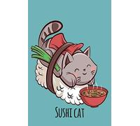Sushi Cat: Journal Notebook Diary: 120 Lined, Wide Rule Pages 6" x 9"