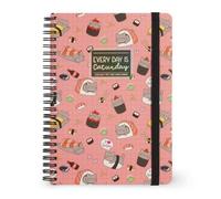 Sushi Cat Lined Spiral Notebook Large
