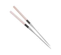 Sushi Chopsticks Plating Chopsticks 18cm Long Stainless Steel Japanese Chopsticks with Wood Handle Chef's Plating Tools Home Household Product