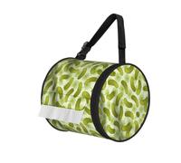 Sushi Dill Pickles Print Cylinder Bathroom Tissue Holder With Buckle Strap, Portable Paper Case For Road Trips