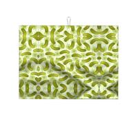 Sushi Dill Pickles Print Dish Drying Mat for Kitchen, Microfiber Dish Draining Pad, Absorbent Countertop Protector
