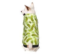 Sushi Dill Pickles Print Dog Hoodie Sweatshirt For Small Dogs, Warm, Soft And Breathable Pet Clothes, Easy To Wear Jumper For Winter And Fall Warm